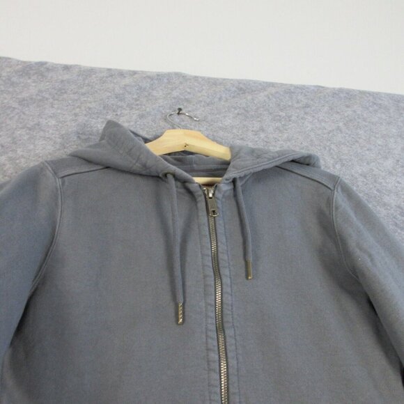 American Giant Womens Hoodie Jacket Sweatshirt Classic Full Zip Gray Large 980 - Picture 6 of 12